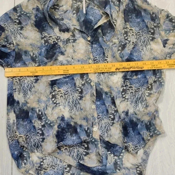 Free People sheer feather print blouse - Picture 4 of 8